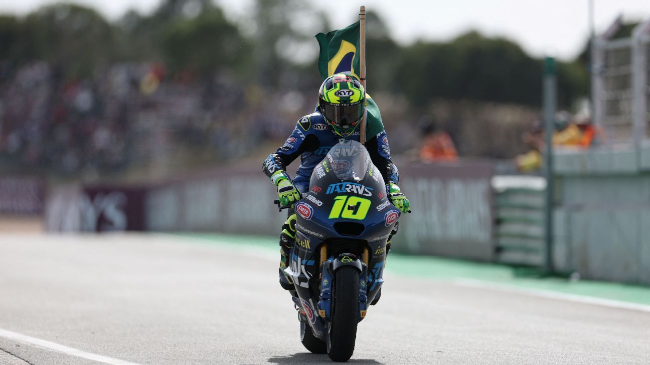 O que o brasileiro Diogo Moreira precisa para ser campeão da Moto2 após vitória decisiva em Portugal?