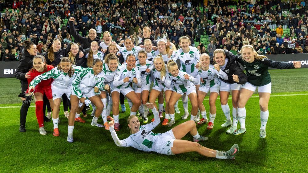 FC Groningen Vrouwen wint historische wedstrijd in Euroborg van Jong ADO Den Haag