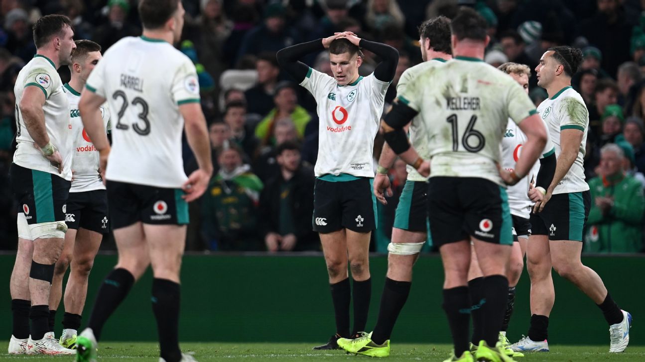 Acción del partido entre Irlanda y Sudáfrica