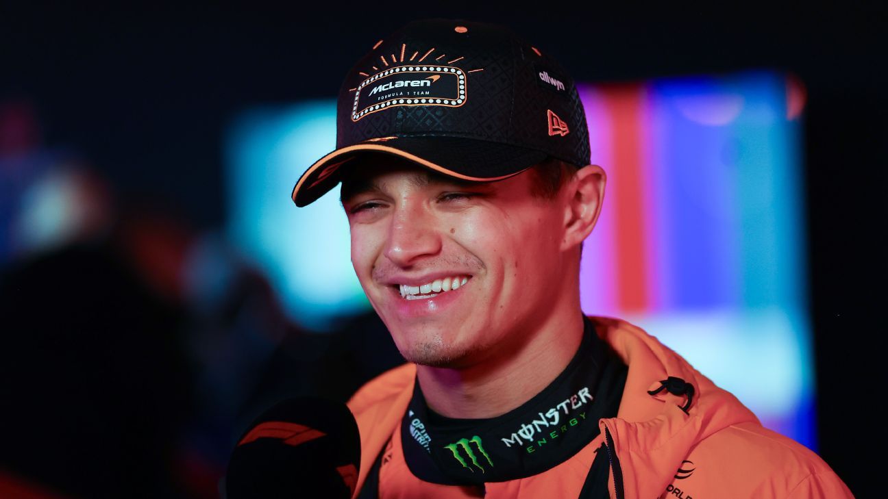 Lando Norris, con 24 puntos de ventaja sobre sus competidores, Piastri y Verstappen.