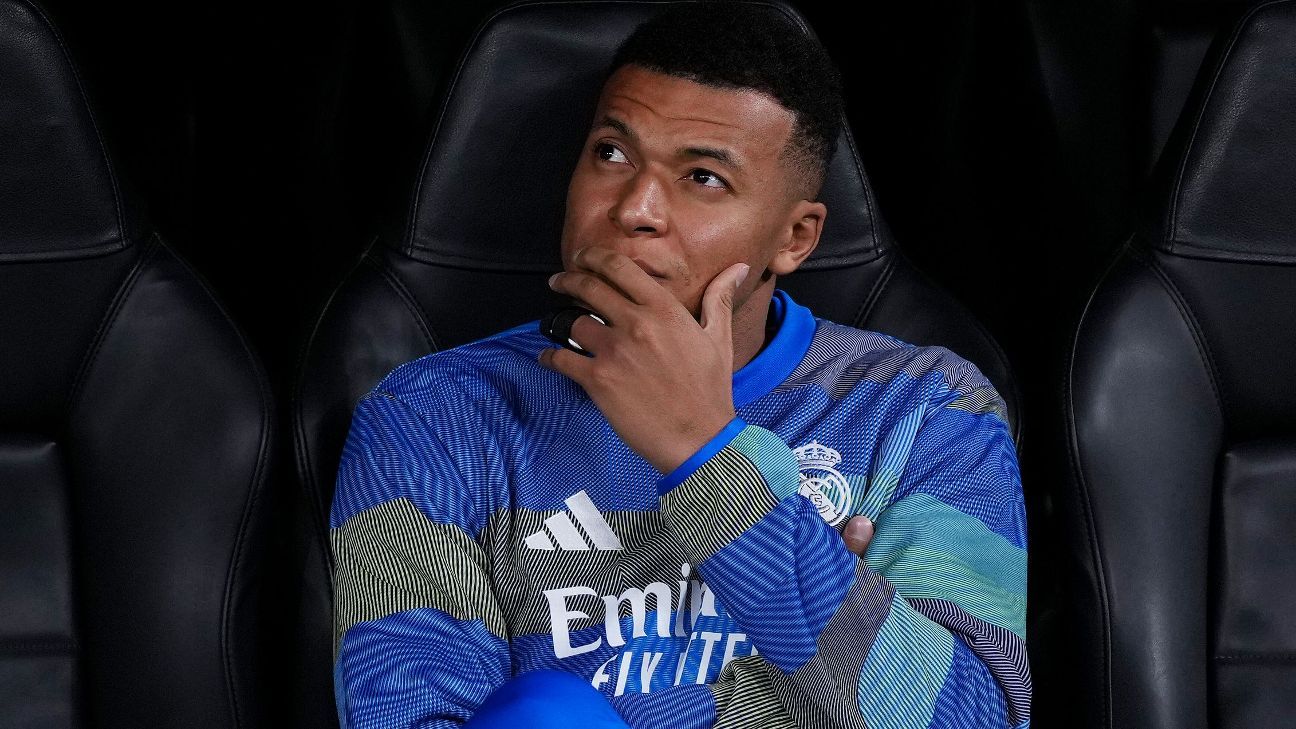 Mbappe doubtful; Madrid face up to 12 players out