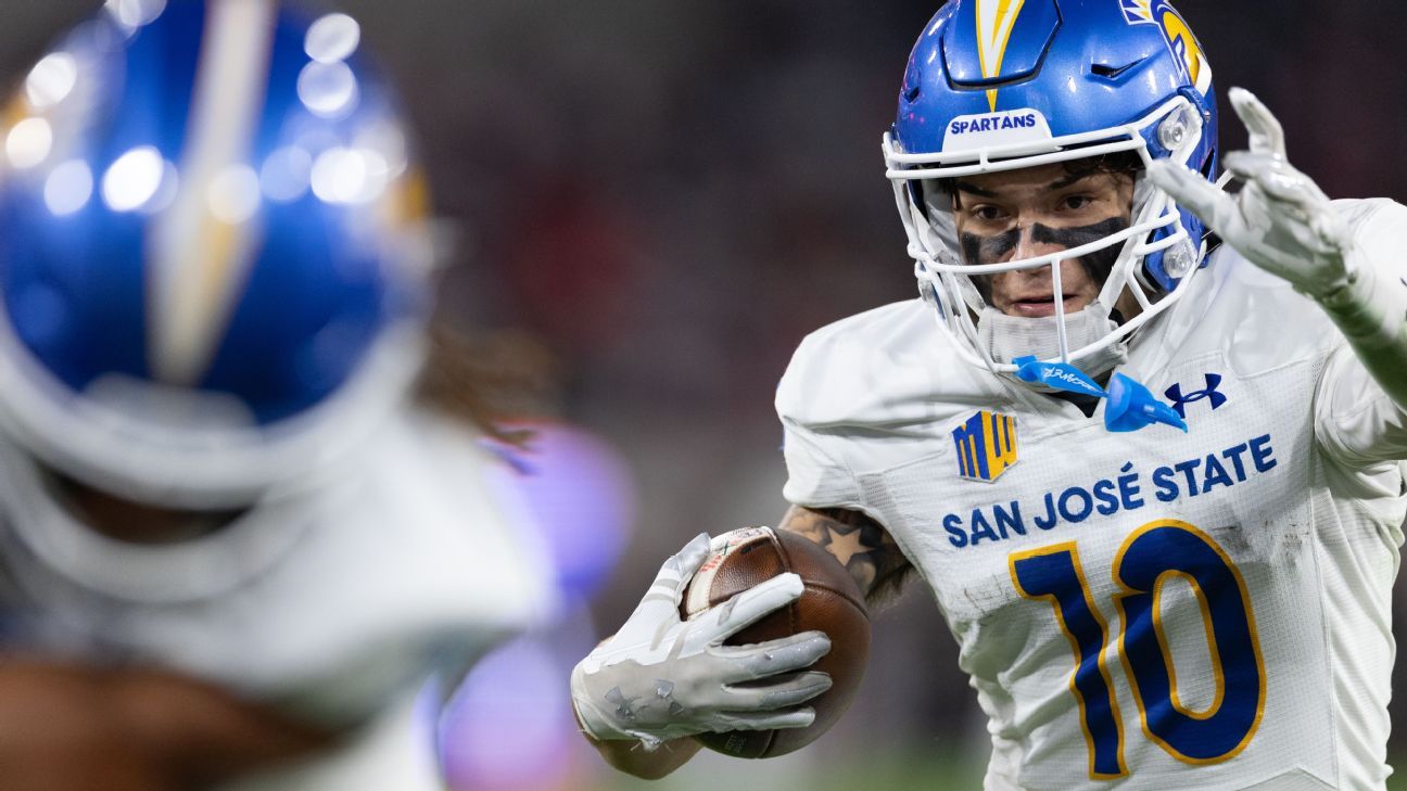 San Jose State receiver Scudero to enter portal