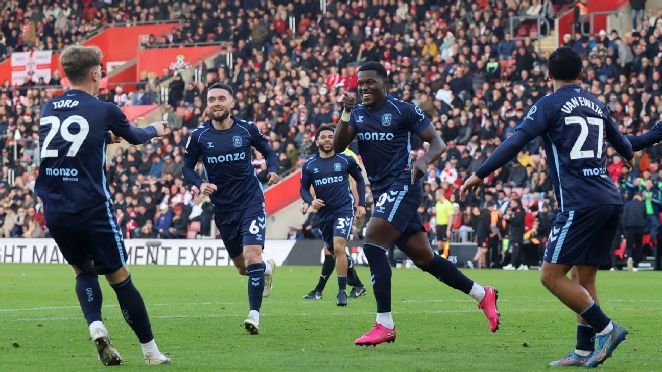 Lampard's flu-hit Coventry draw to Southampton