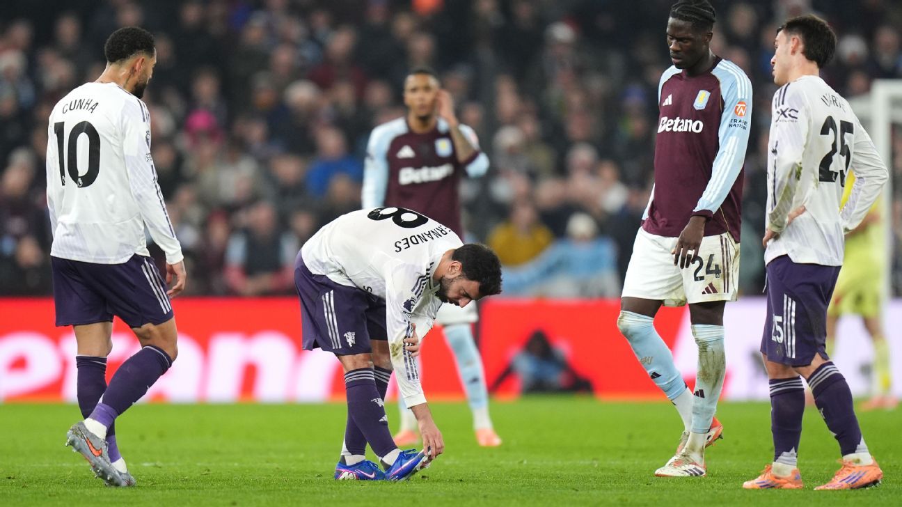 Aston Villa vs. Man United: Bruno Fernandes substituted after apparent injury
