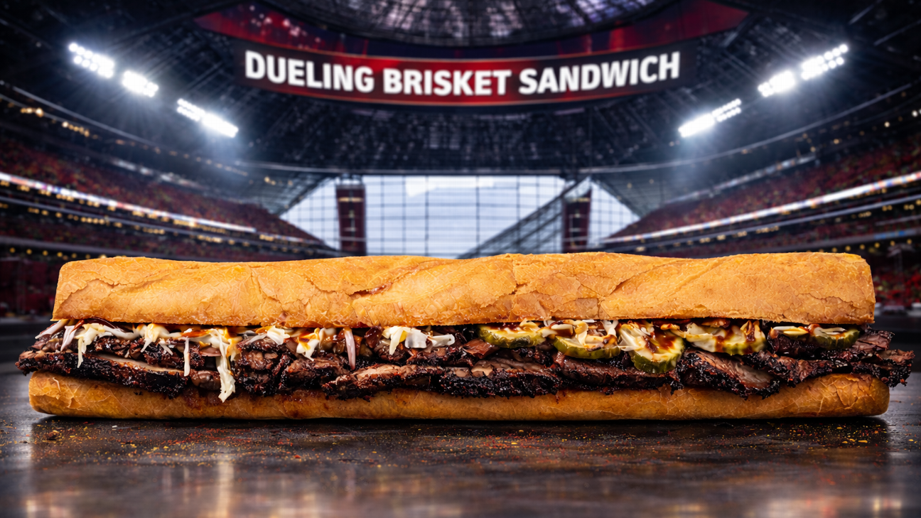 A sandwich with split loyalties? Peach Bowl concessions include brisket item honoring Oregon, Indiana
