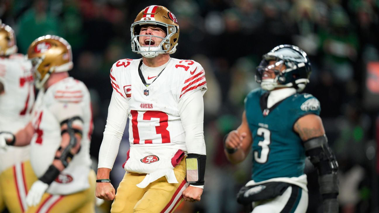 Niners defeat defending champs for NFC wild-card win