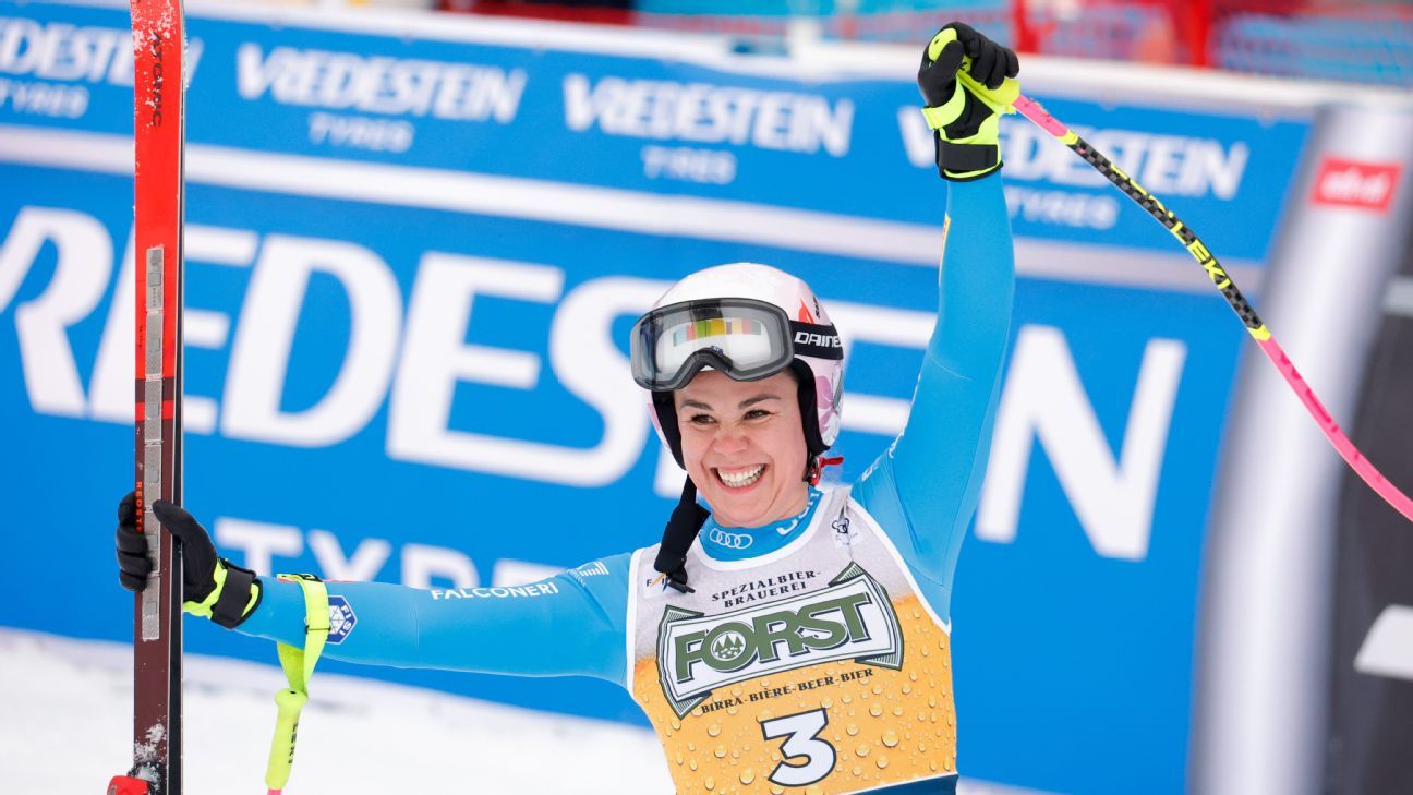 Italy's Delago wins downhill with Vonn taking 3rd