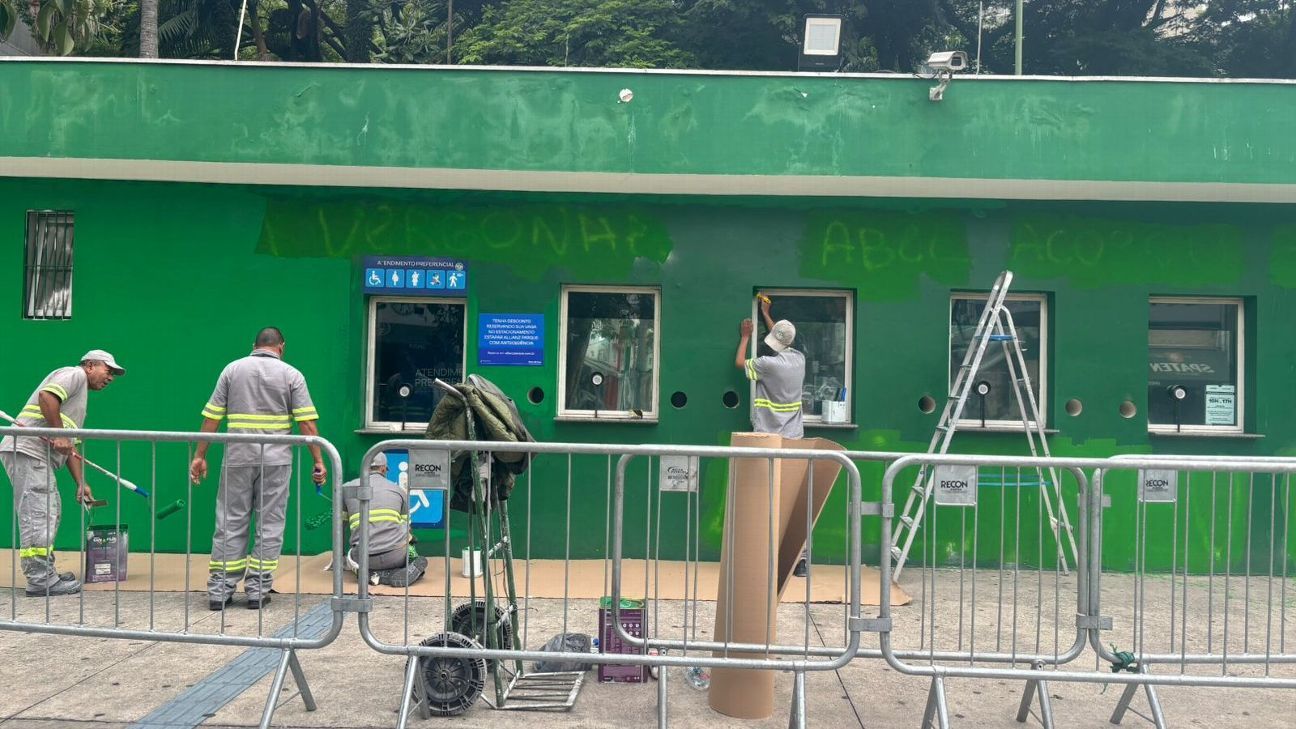 Após goleada, Allianz Parque é pichado e PM detém responsáveis