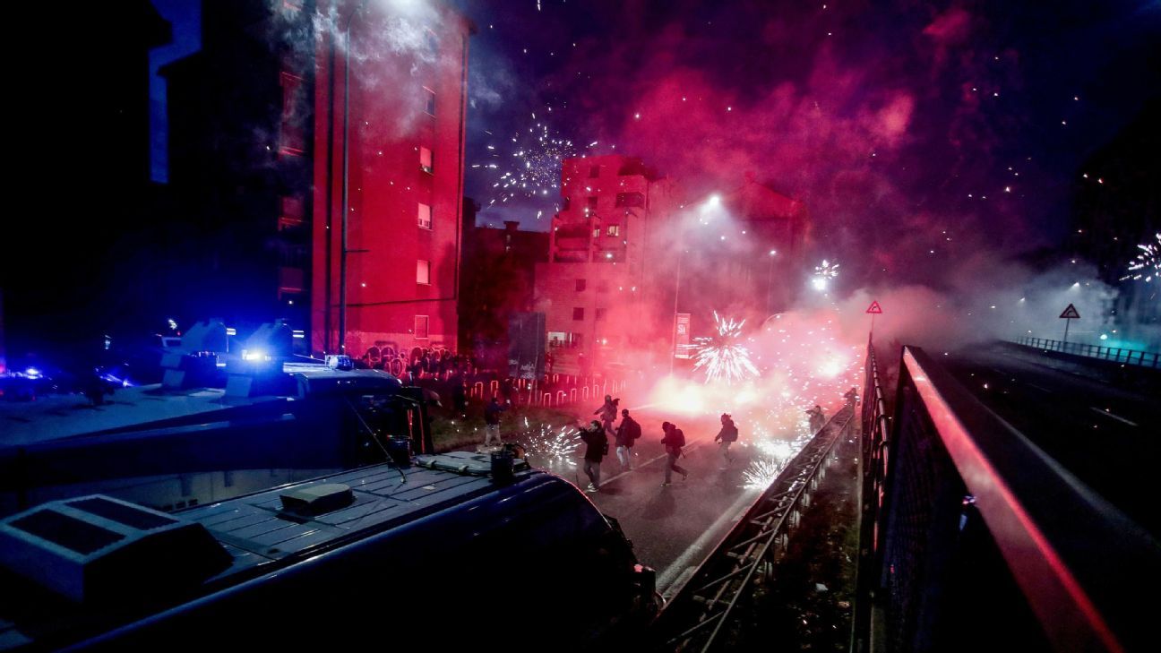 Police clash with protesters near Olympic venue