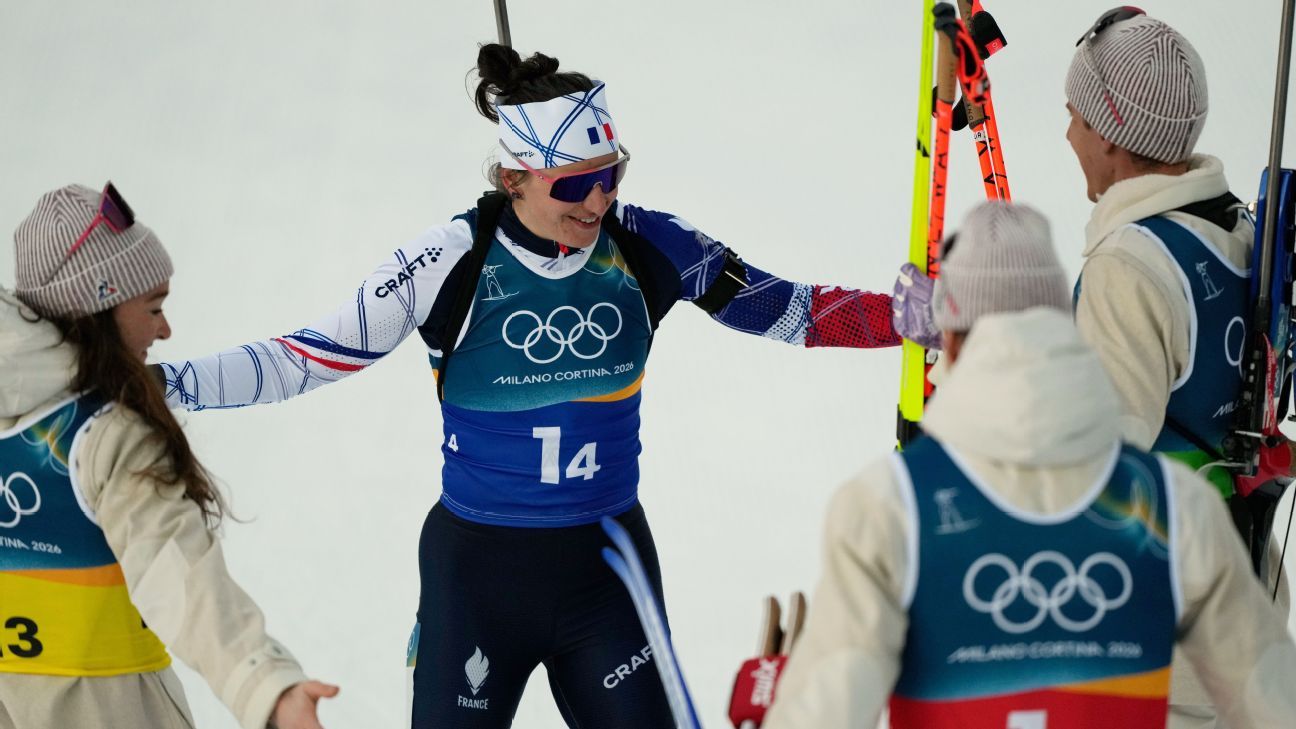 France takes gold in first Olympic biathlon race