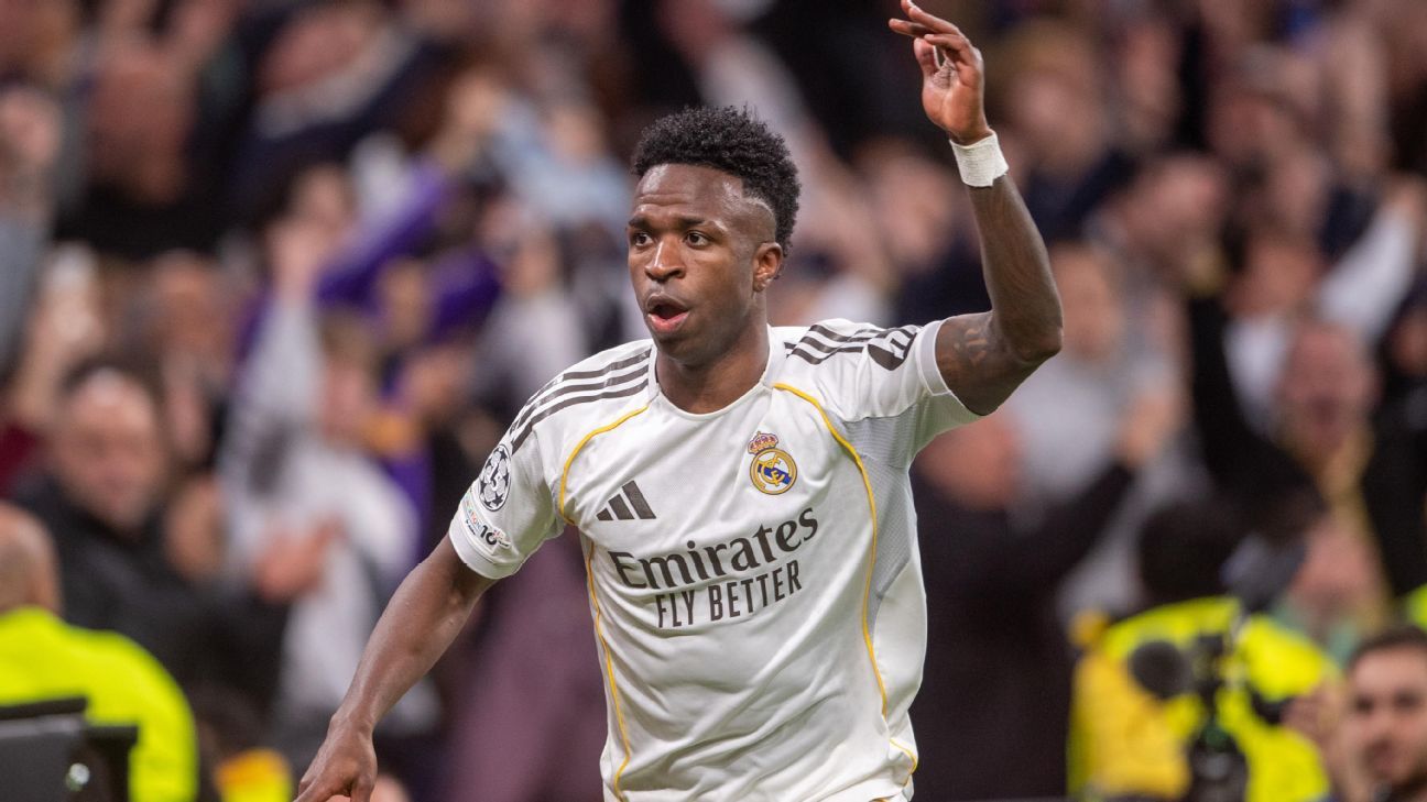 Estatísticas da UCL: 5 melhores da carreira de Vinicius; Média recorde de Madrid UCL de 23; O primeiro de Oblak em 529
