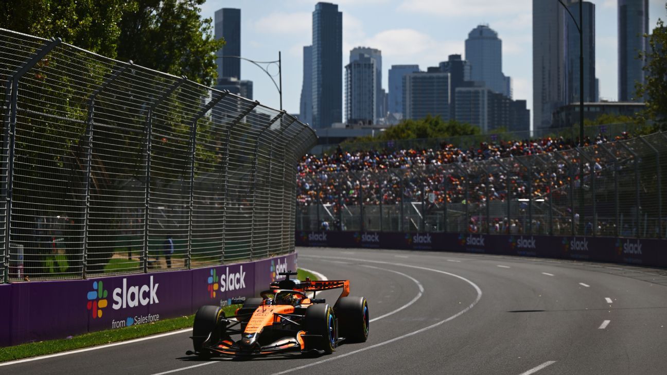 Grande Prêmio da Austrália: Russell em terceiro com Piastri em segundo nos treinos