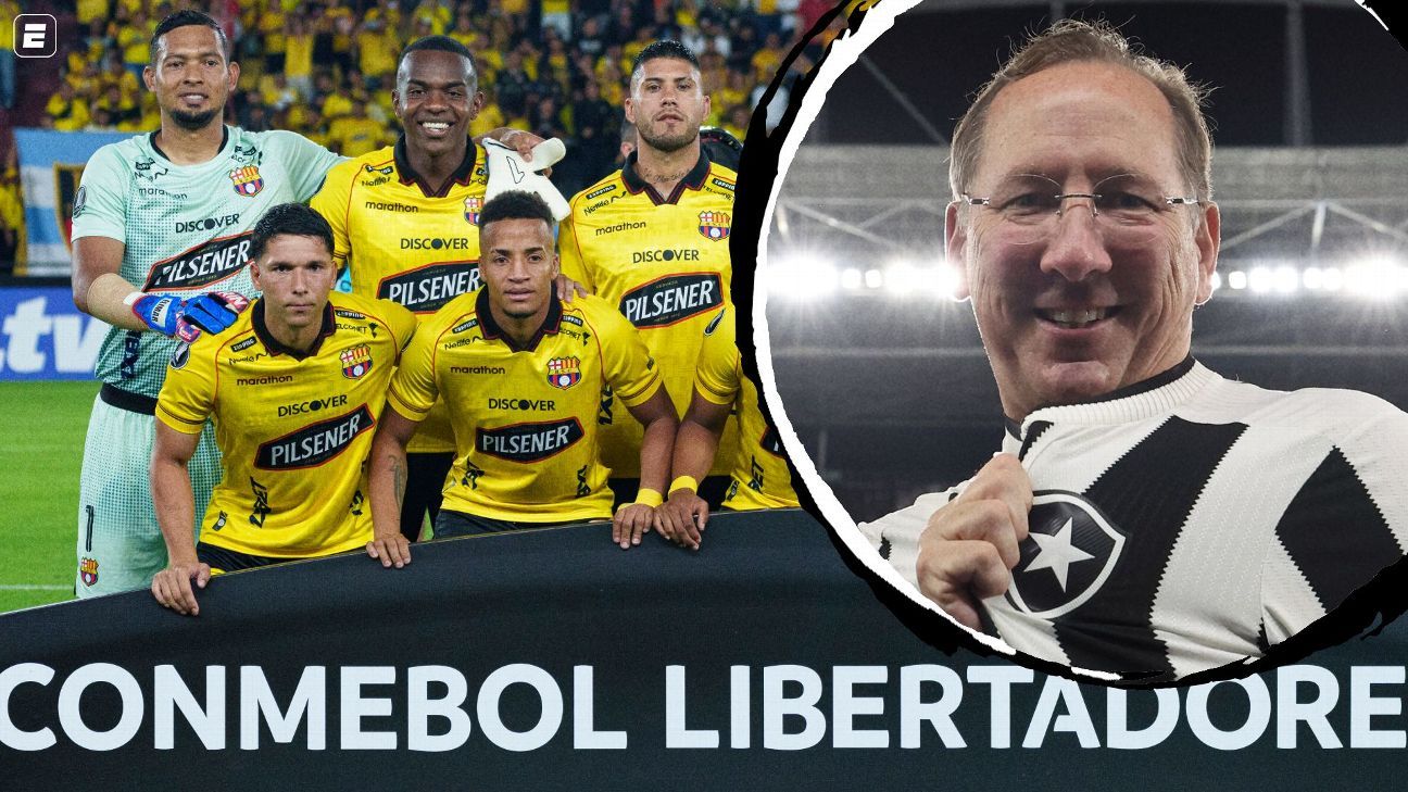 Erazo cita fama do Barcelona-EQU de 'quebra-gigantes' e diz que jogava contra 'outro Botafogo': 'Sempre brigava para não cair'