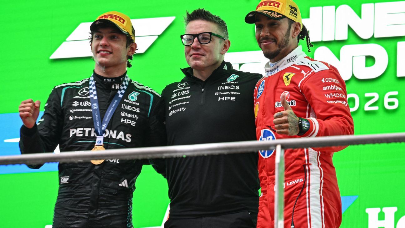 Chinese Grand Prix: Kimi Antonelli gets first race win, Lewis Hamilton on podium