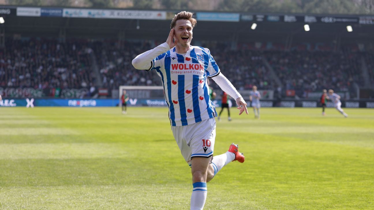 Spectaculair duel in Nijmegen: wondergoals van Chery en Meerveld, punt voor N.E.C. en Heerenveen