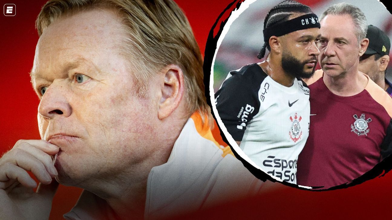 Técnico da Holanda diz que lesão de Memphis no Corinthians ‘não parece boa’, mas não descarta apresentação