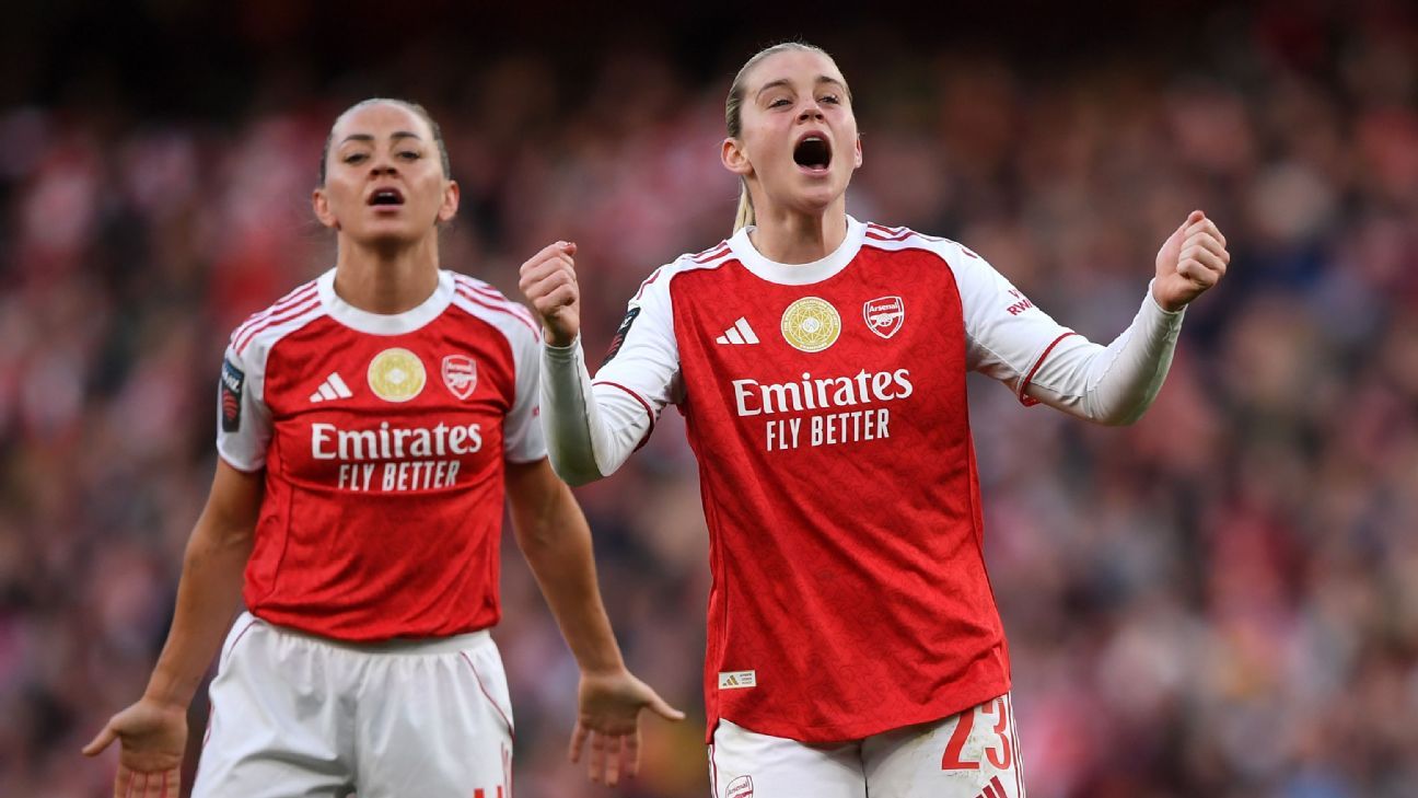 Russo nets hat trick as Arsenal thrash Spurs