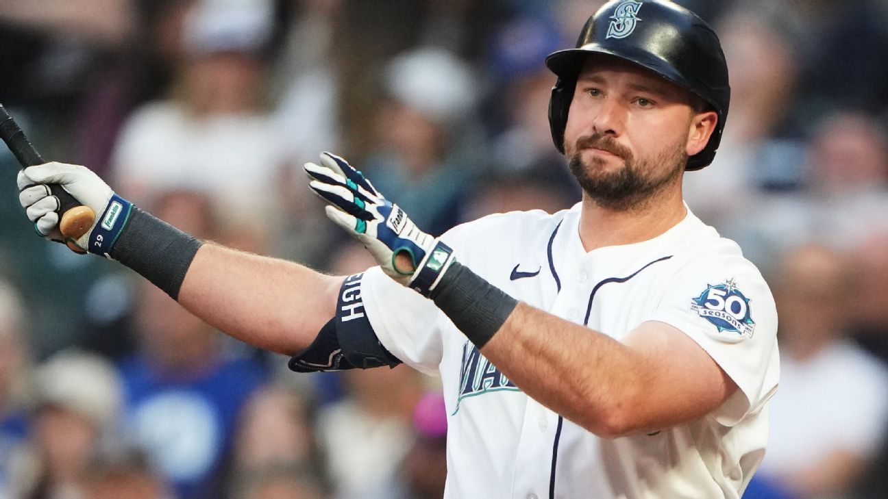 Cal Raleigh returns to lineup as DH in Mariners' 3-2 loss - ESPN