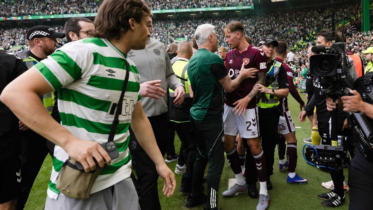 Hearts investiga cenas após tumulto no Celtic Park durante a decisão da Premiership Escocesa