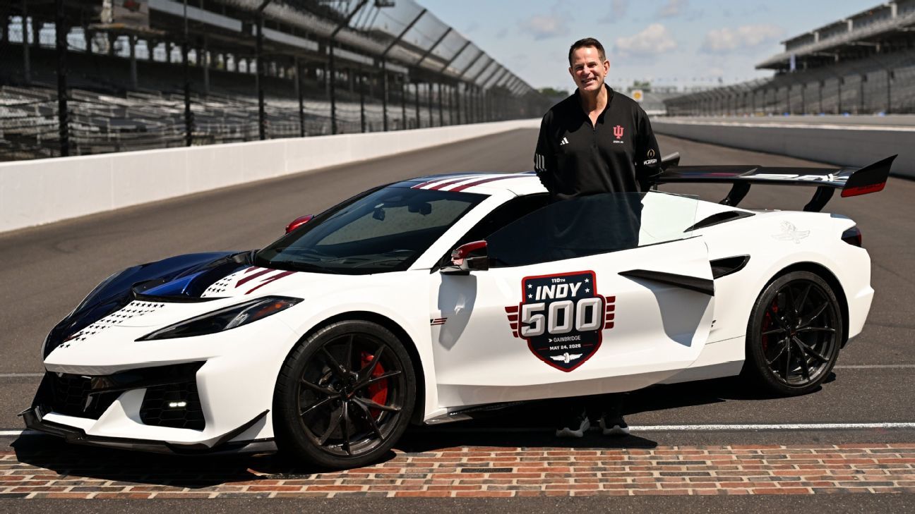 Hoosiers Coach Curt Cignetti Drives Indy 500 Honorary Laps