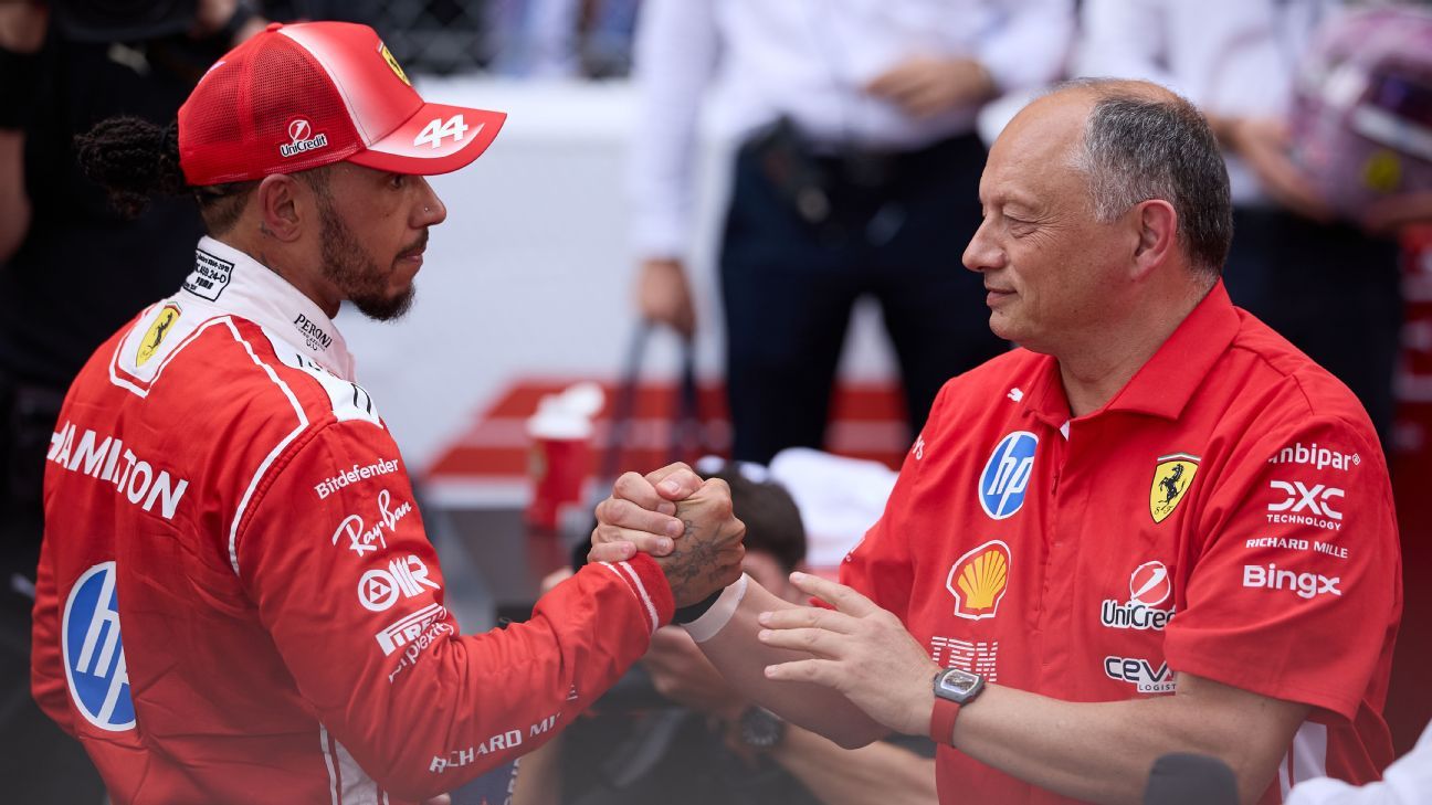 Vasseur hails Lewis 'resilience' in 1st Ferrari win