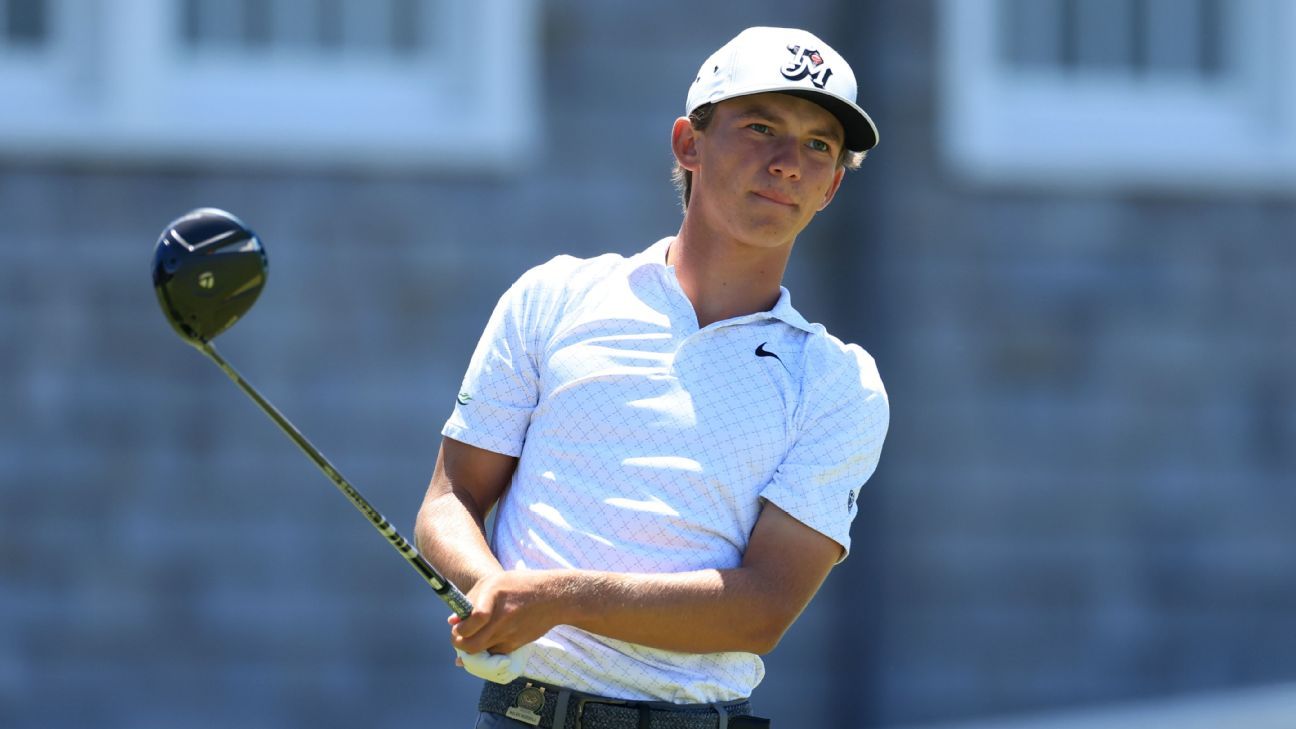 17-year-old Miles Russell swaps caddies with dad at U.S. Open