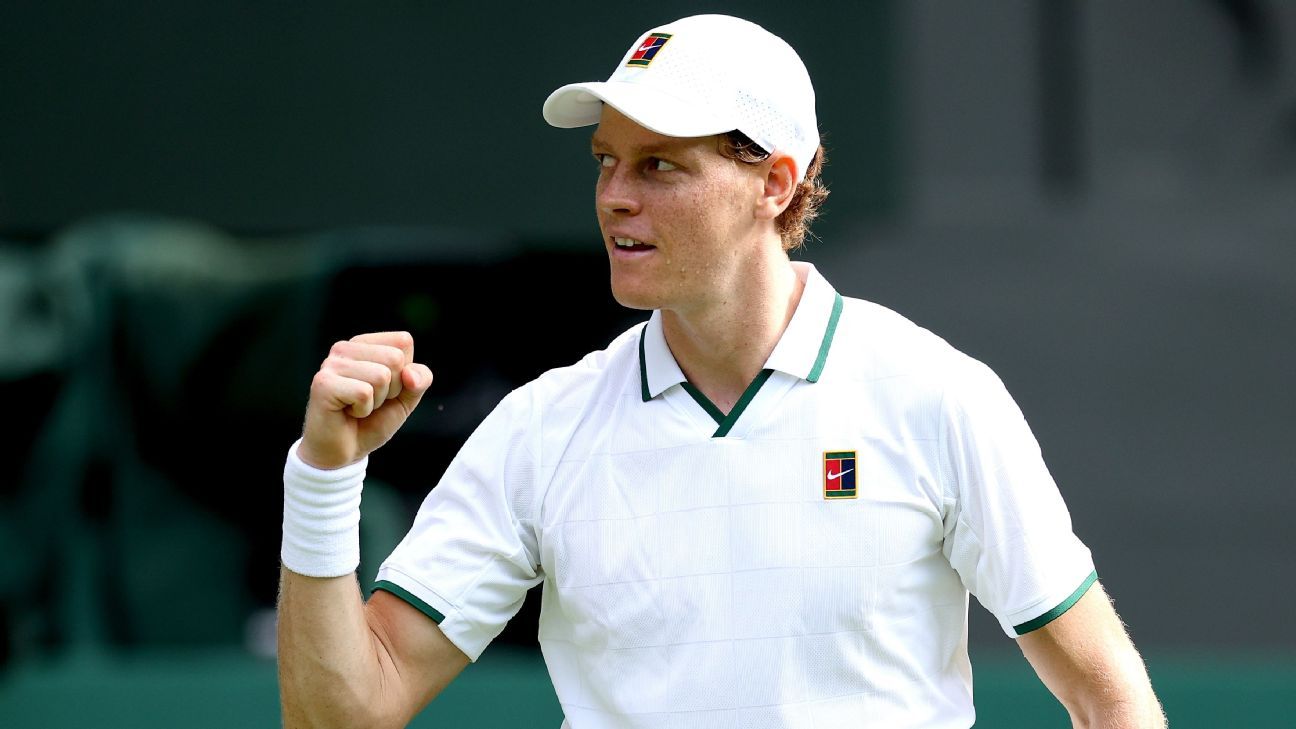 Bloodied Sinner wins Wimbledon opener in 5 sets