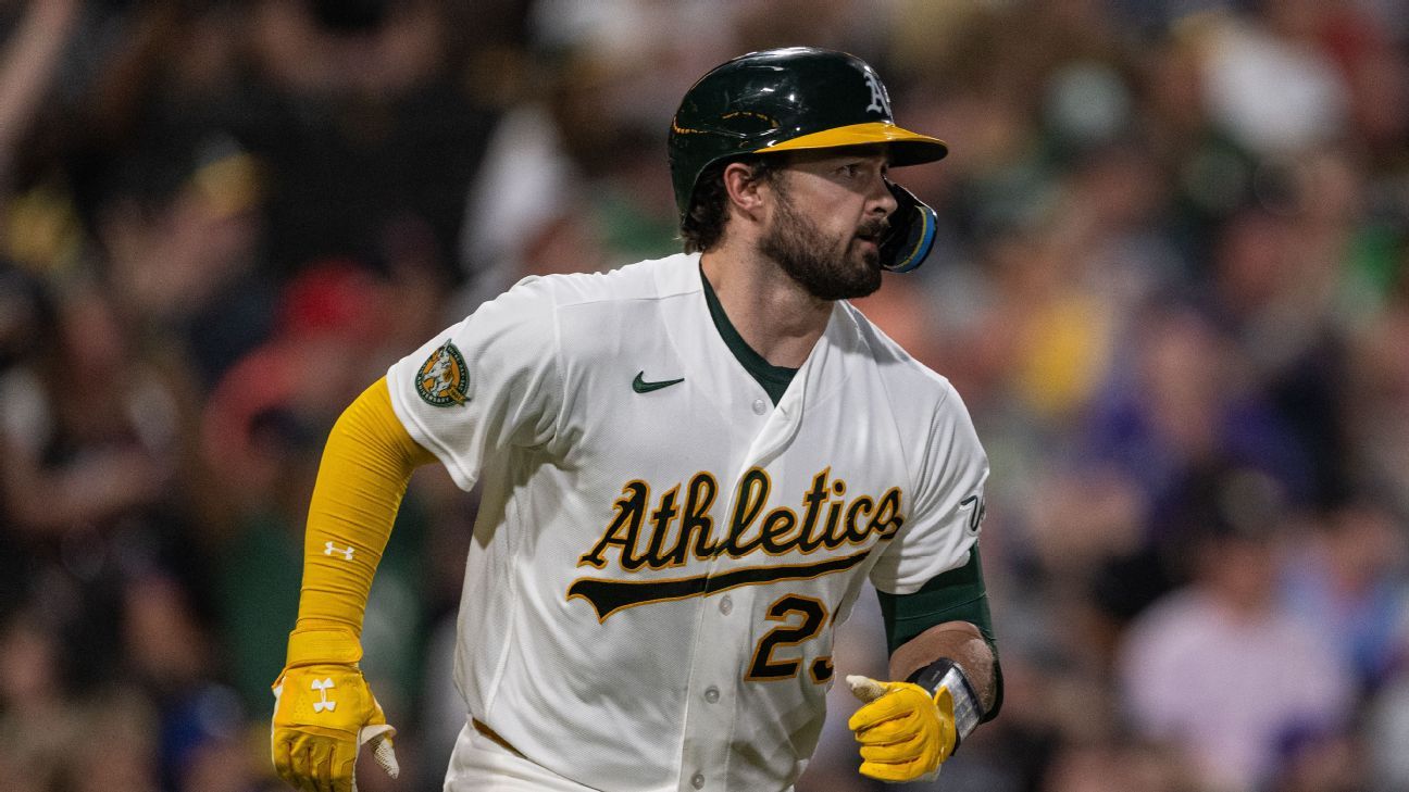Sources: Athletics’ Shea Langeliers has torn meniscus