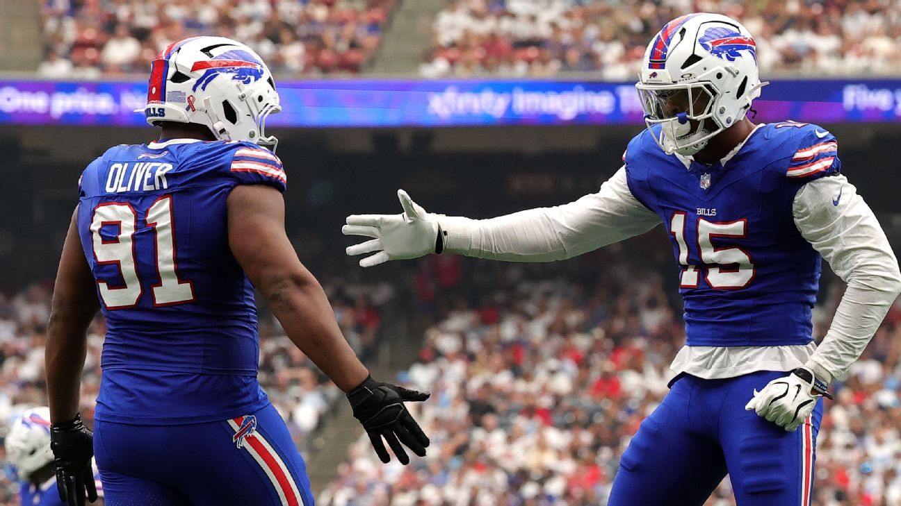 Ed Oliver, Bills, se lesiona durante calentamiento del Lions vs. Bills