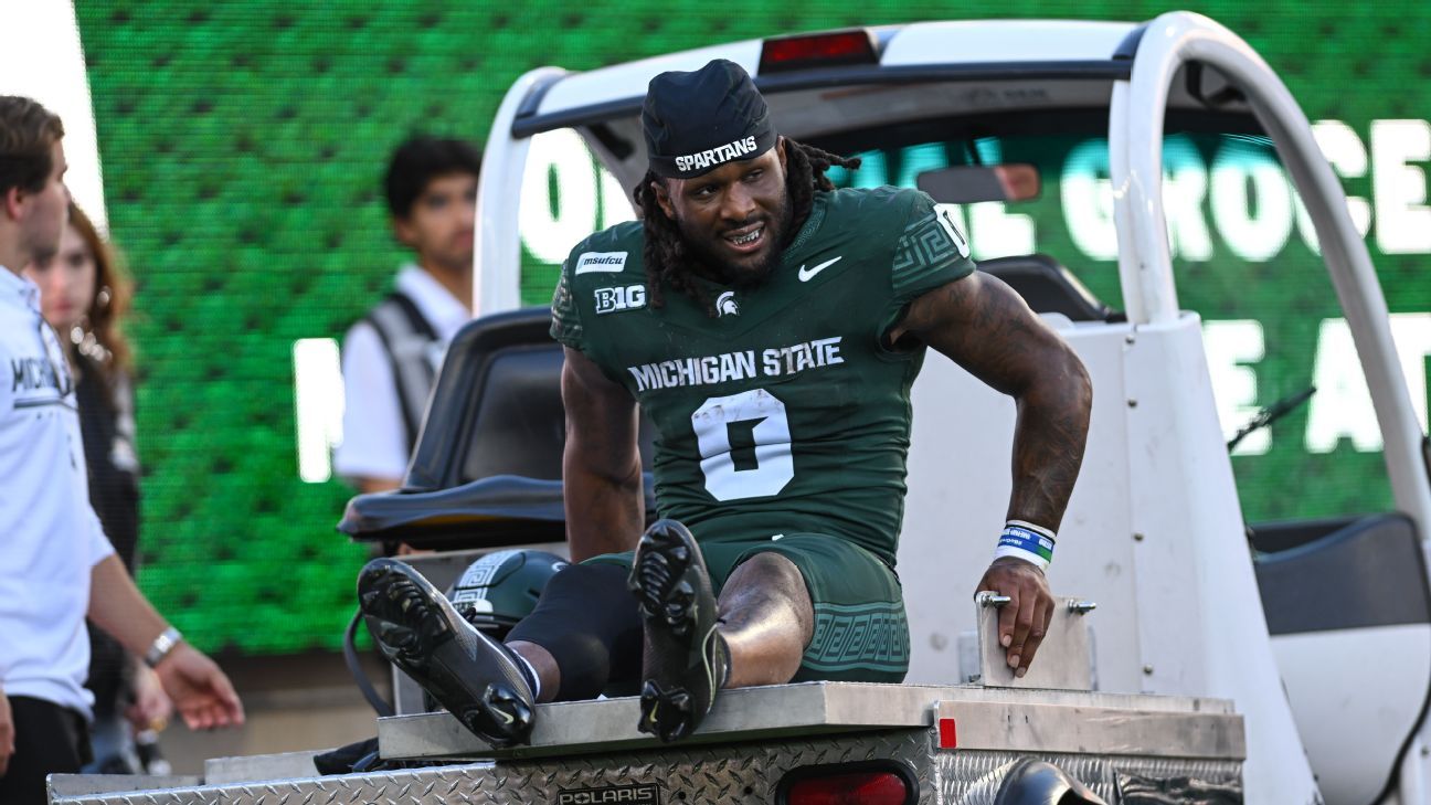 Injured Michigan State RB Edwards done for season