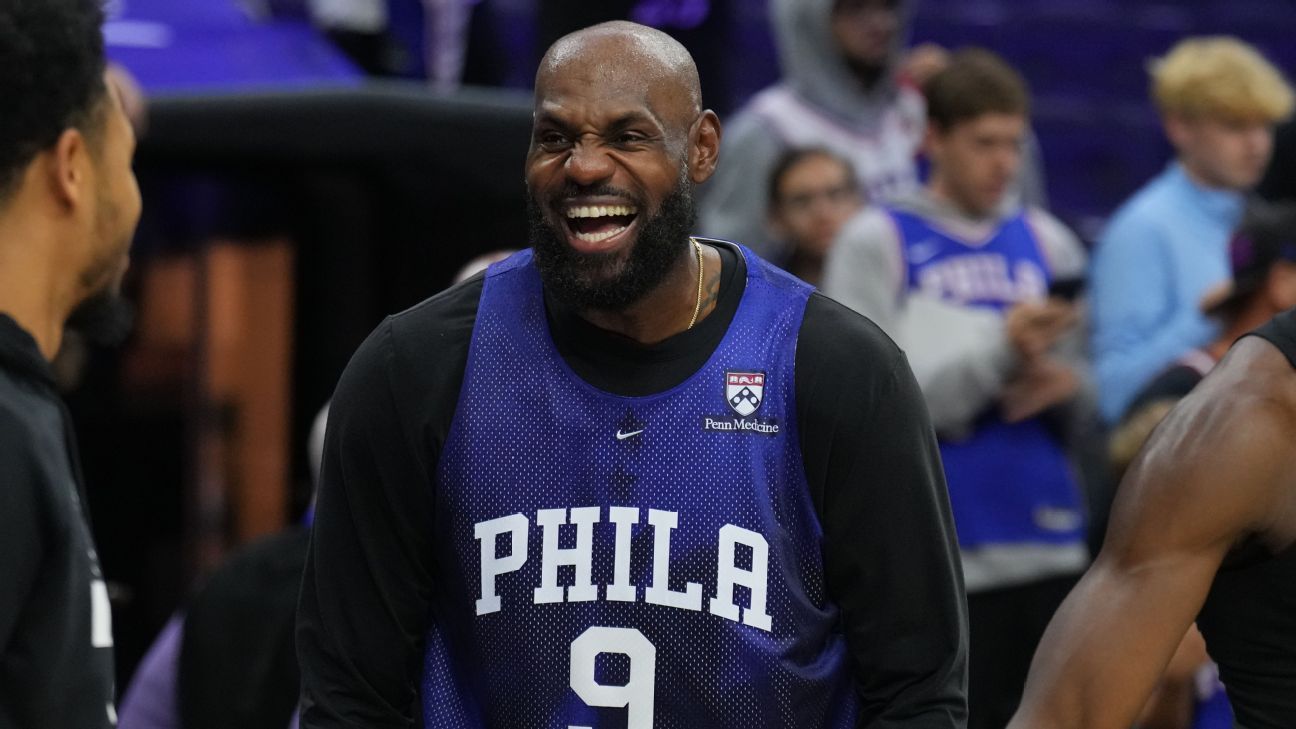 Five scenes from LeBron's first Sixers training camp: meetings, group chats and 'the vision'