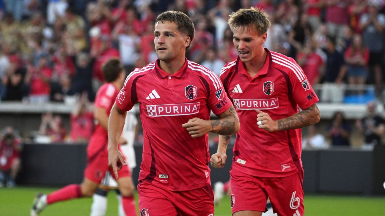 St. Louis unbeaten run at 20 games, tying Red Bulls' MLS record