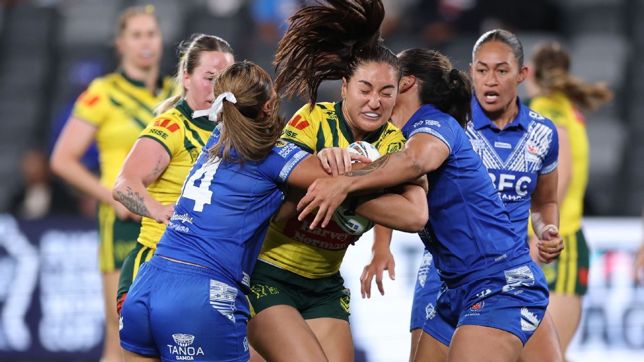 Jillaroos run riot in Women's World Cup opener - ESPN