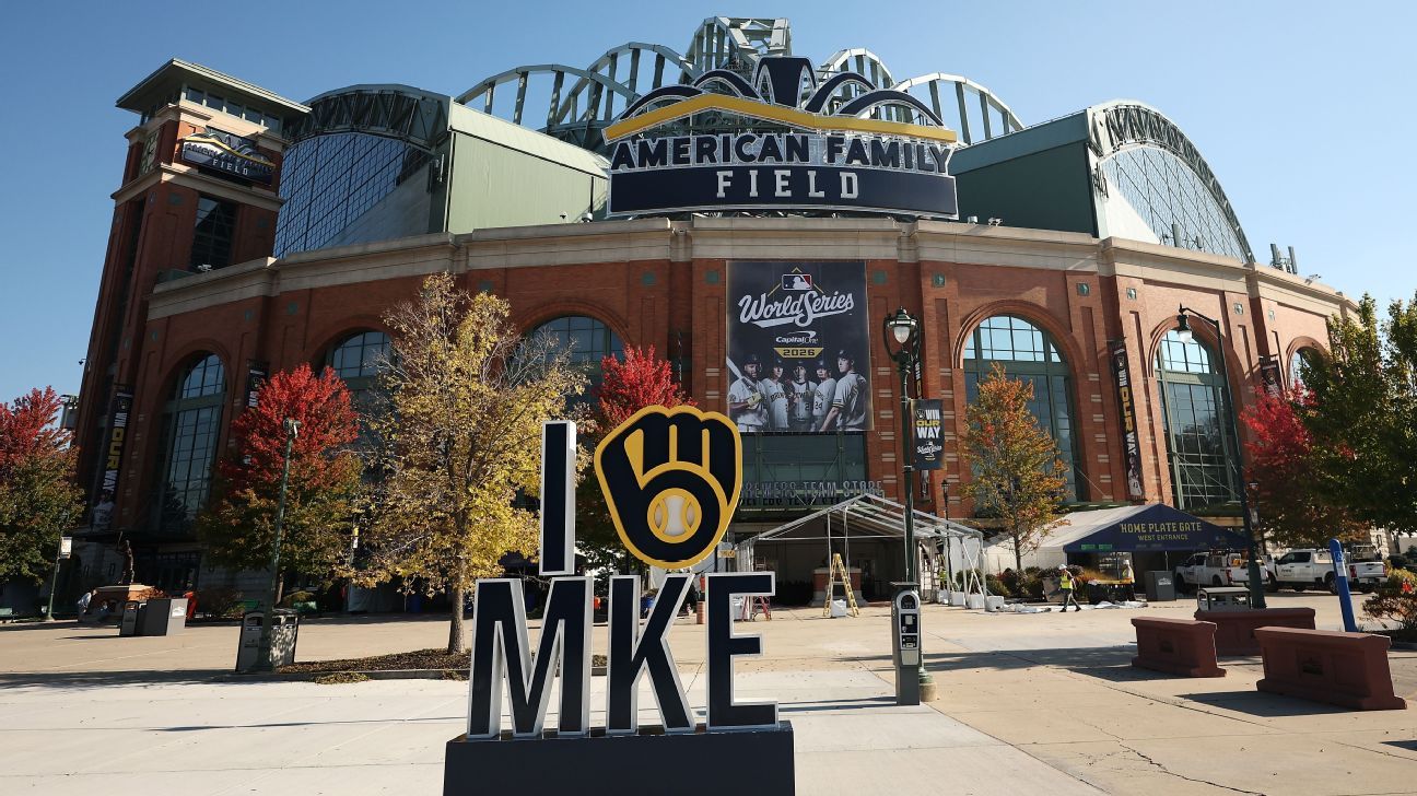 Follow live: Misiorowski takes the mound as Brewers host Rays in Game 1 of World Series