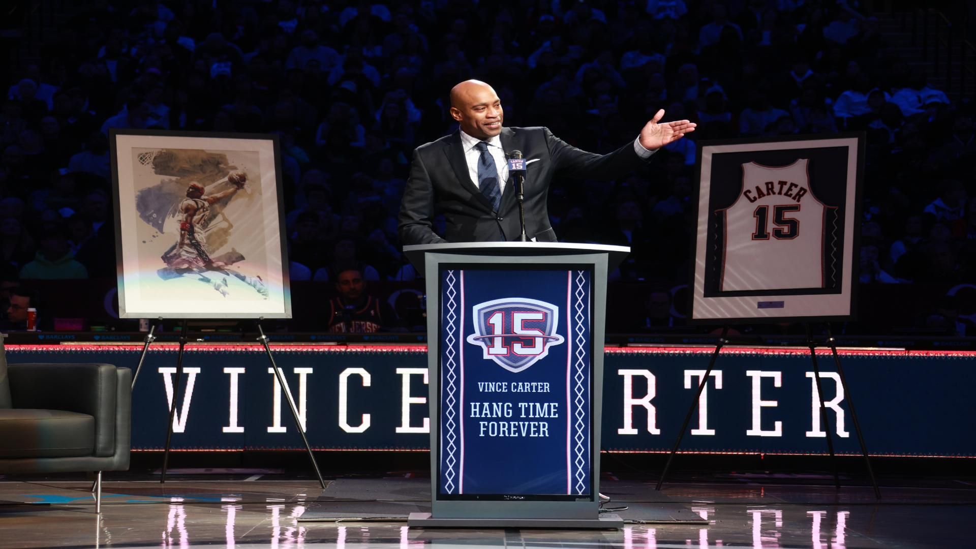Nets Aposentam Camisa 15 de Vince Carter em Homenagem ao Ídolo