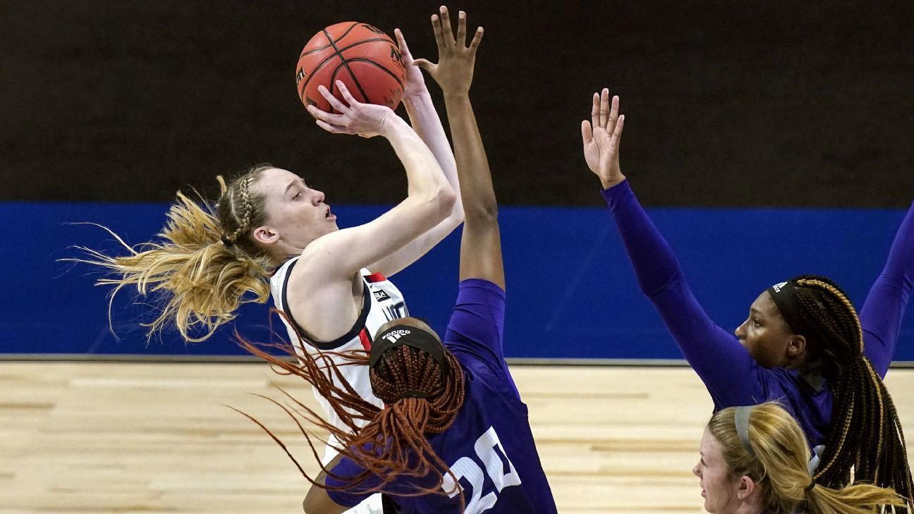 Paige Bueckers tries to ‘be more aggressive’ and is a dominant UConn victory over High Point in the opening round