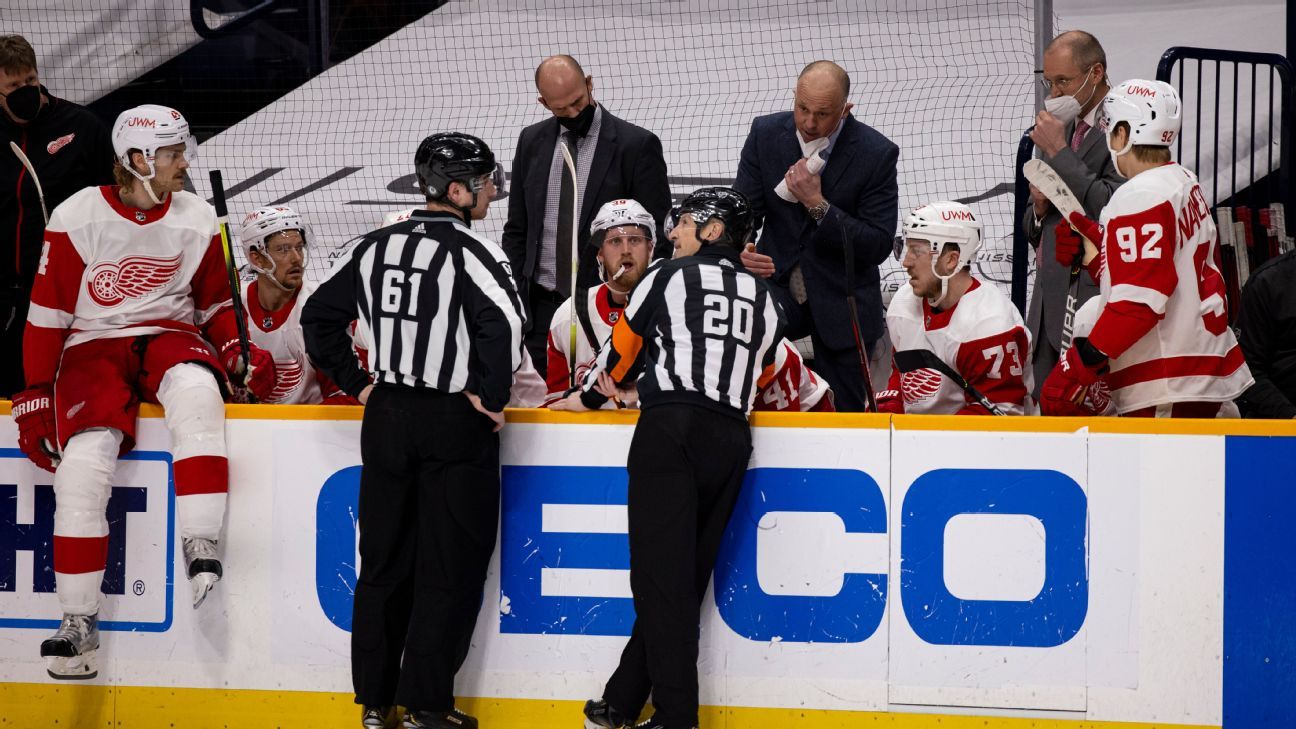The NHL investigating referee said he “wants to receive” a penalty against the Nashville Predators