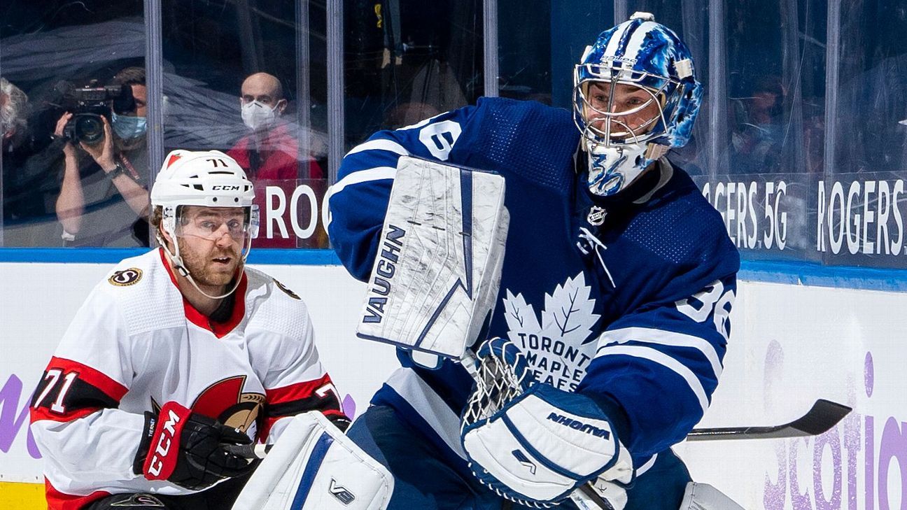 Jack Campbell makes NHL history with 11 straight wins to start a season as the Toronto Maple Leafs continue to tailor