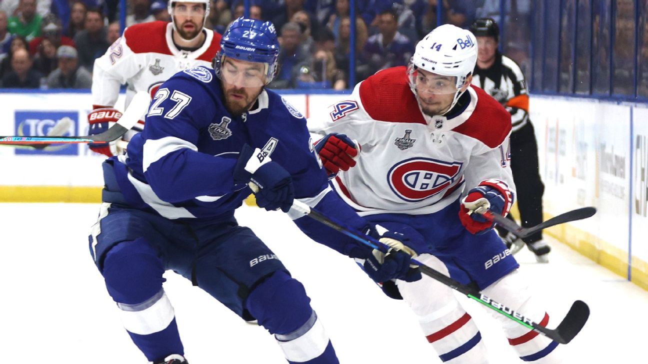 Panduan pemirsa untuk Canadiens-Lightning, Coyotes-Sharks di ESPN+