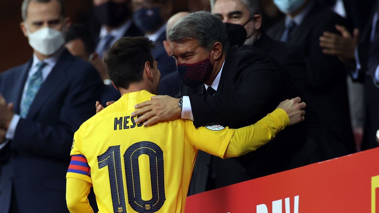 Laporta de Barcelone envisage un hommage à Messi au Camp Nou remanié