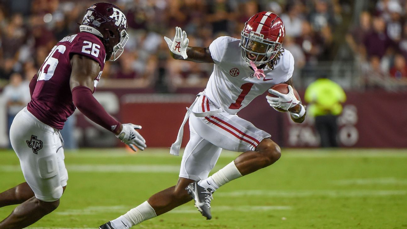 Alabama’s top WR Jameson Williams ejected from Iron Bowl for targeting