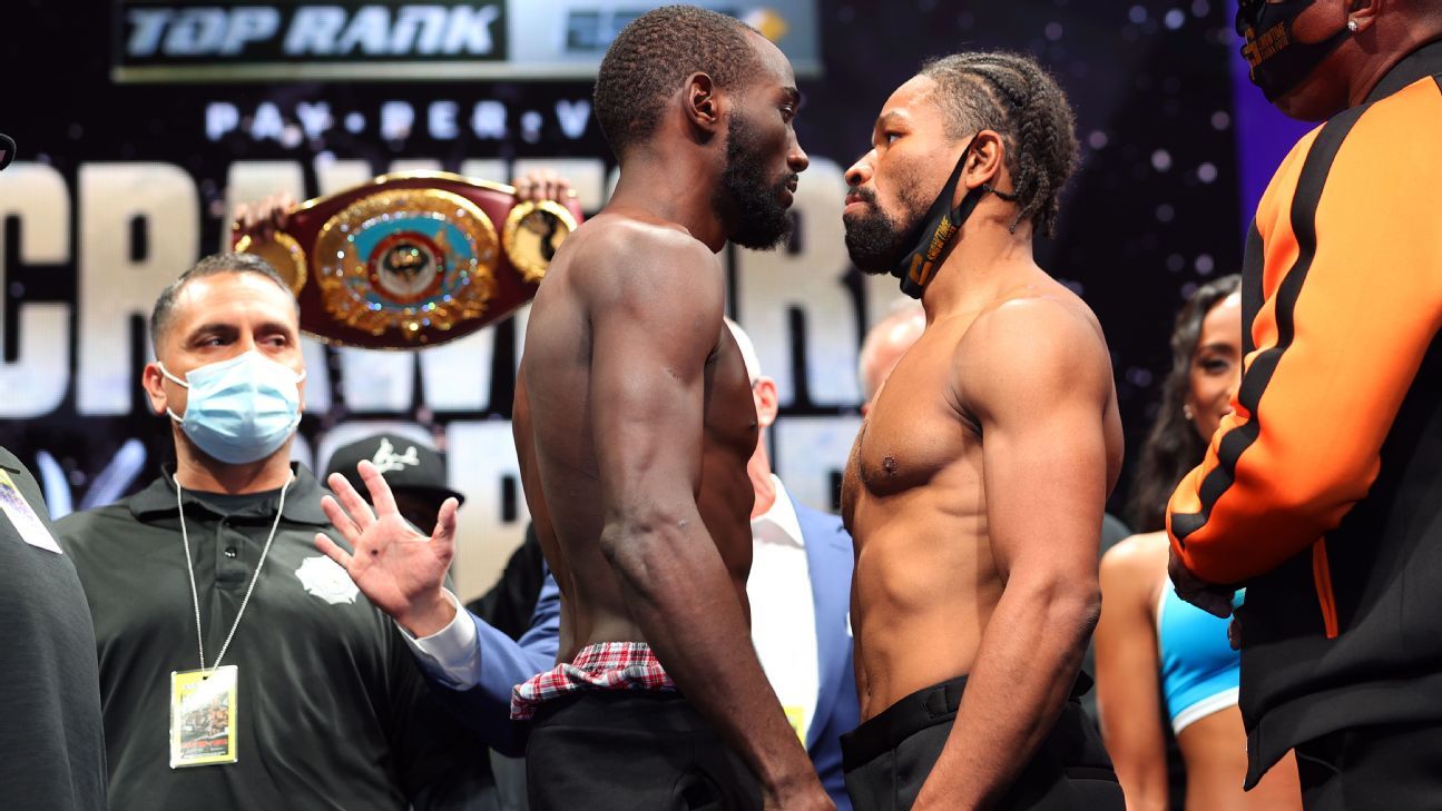 Terence Crawford, Shawn Porter make weight ahead of WBO welterweight title clash