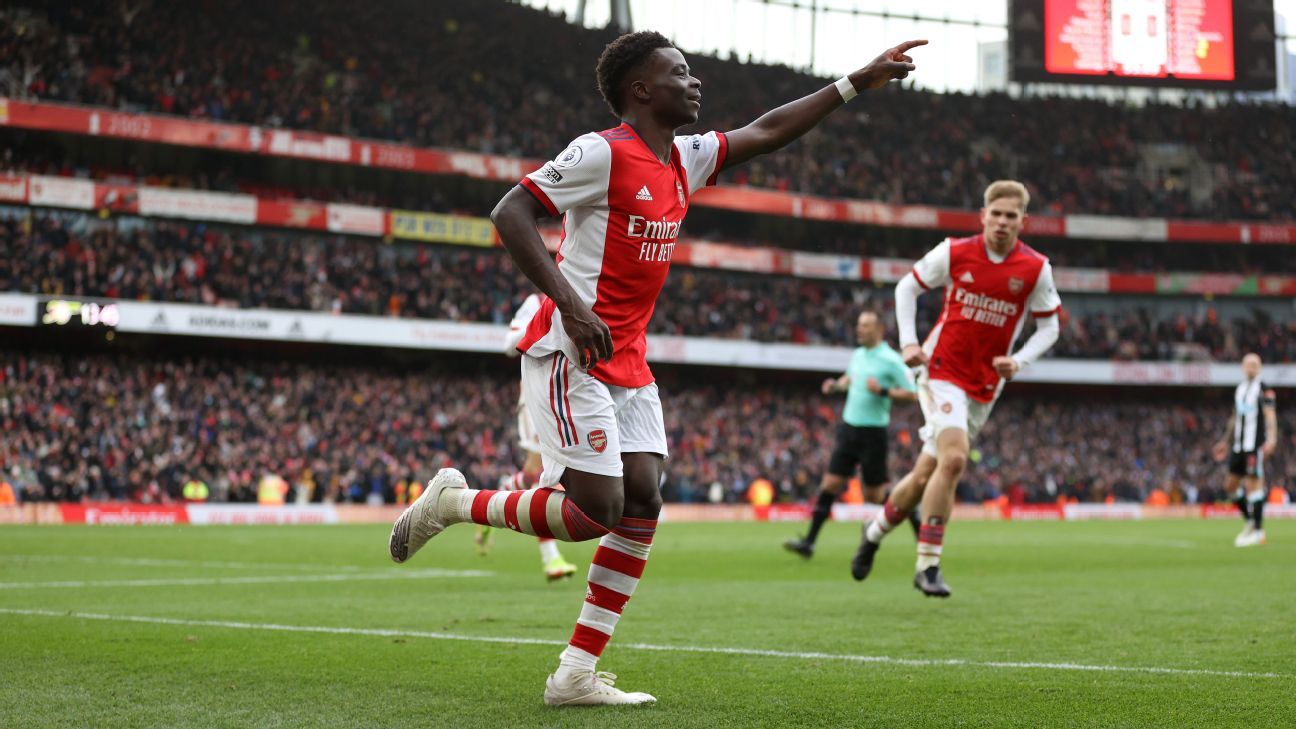 Arsenal’s Saka earns 8/10 after leading second-half charge in win vs. Newcastle