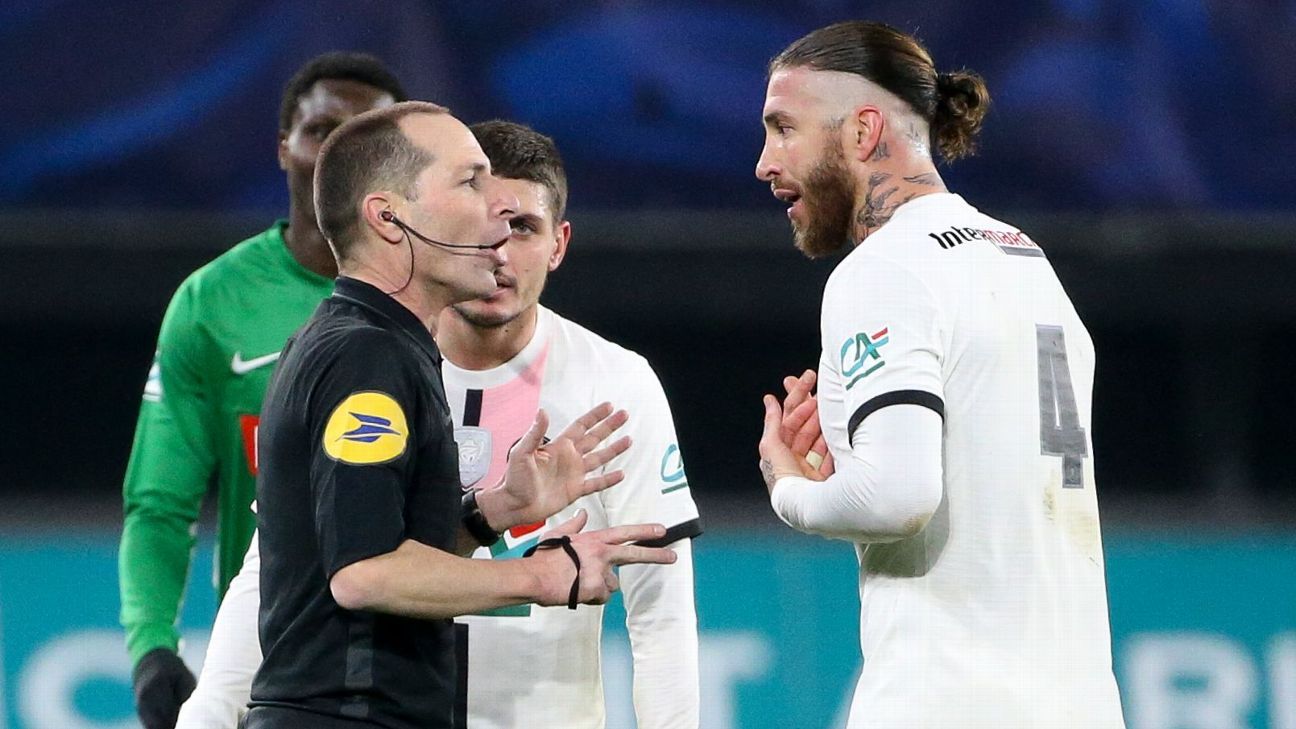 Photo of Ramos shown 27th red card of his career, but he’s still way off world record