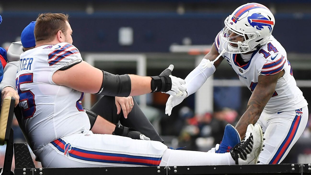 Buffalo Bills kehilangan veteran OL Ike Boettger karena cedera Achilles di babak pertama vs. New England Patriots