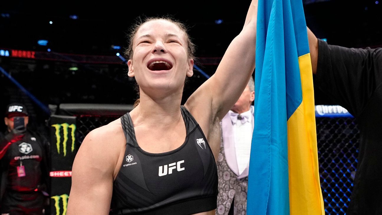 La poids mouche ukrainienne Maryna Moroz émue après sa victoire dominante à l’UFC 272