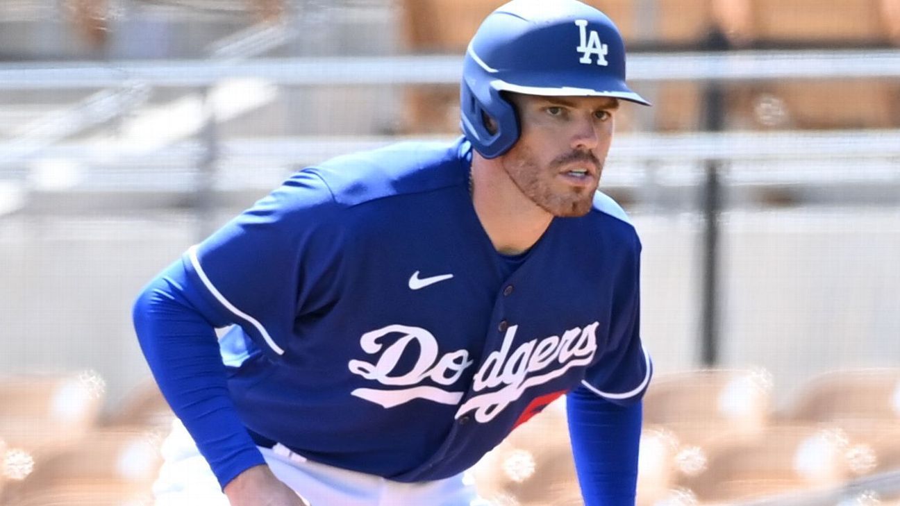 First baseman Freddie Freeman ‘looks good in blue,’ makes spring debut for Los Angeles Dodgers
