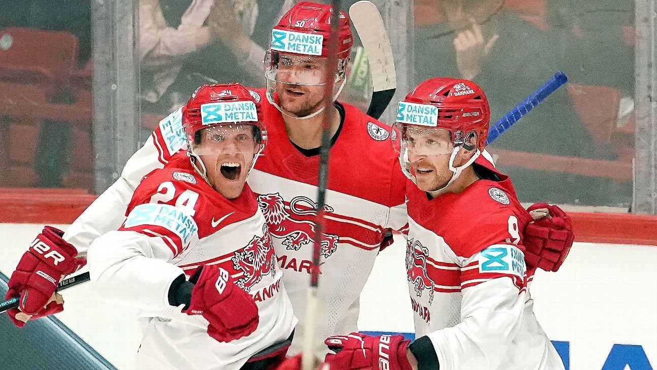 Dánsko ohromilo Kanadu a Česko porazilo Spojené státy na mistrovství světa v ledním hokeji