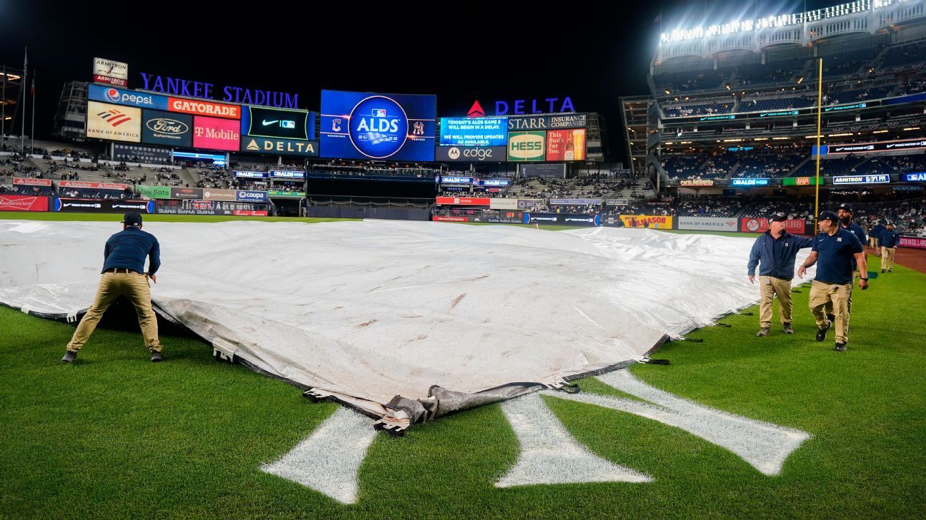 Zła pogoda opóźnia piątą grę z serii MLS pomiędzy Guardians i Yankees