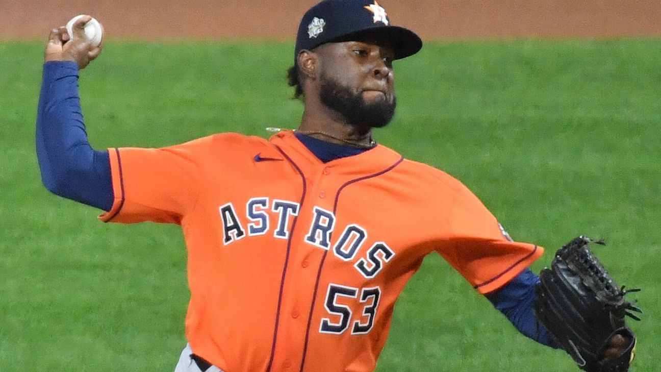 <div>Astros' Javier, relievers no-hit Phillies, even series</div>